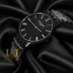 All Black Watch with Dial and Roman Figure Chain