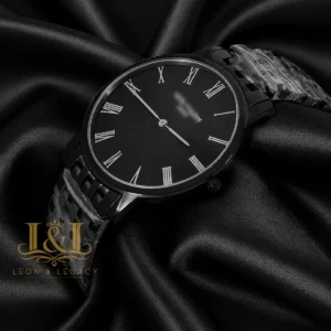 All Black Watch with Dial and Roman Figure Chain