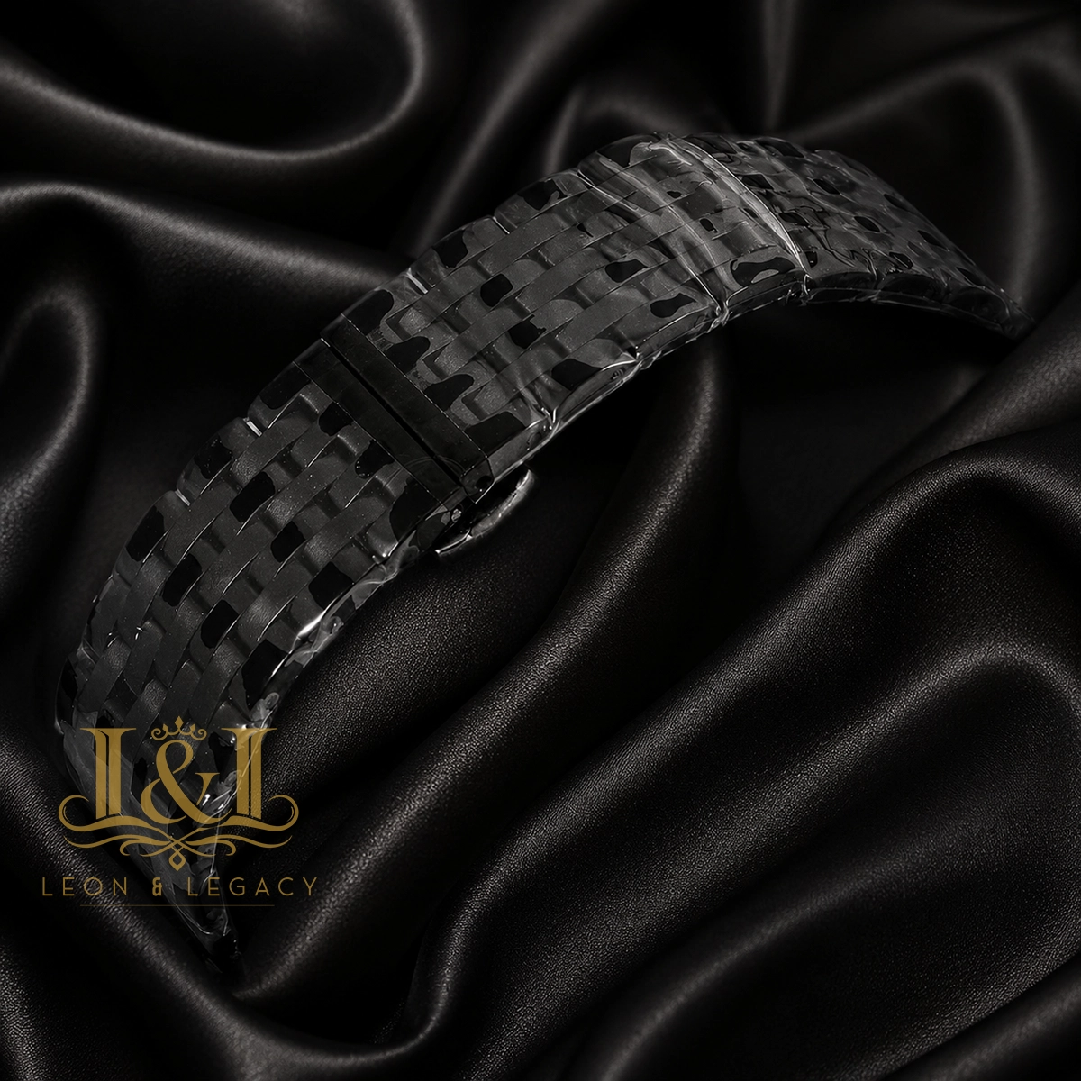 All Black Watch with Dial and Roman Figure Chain