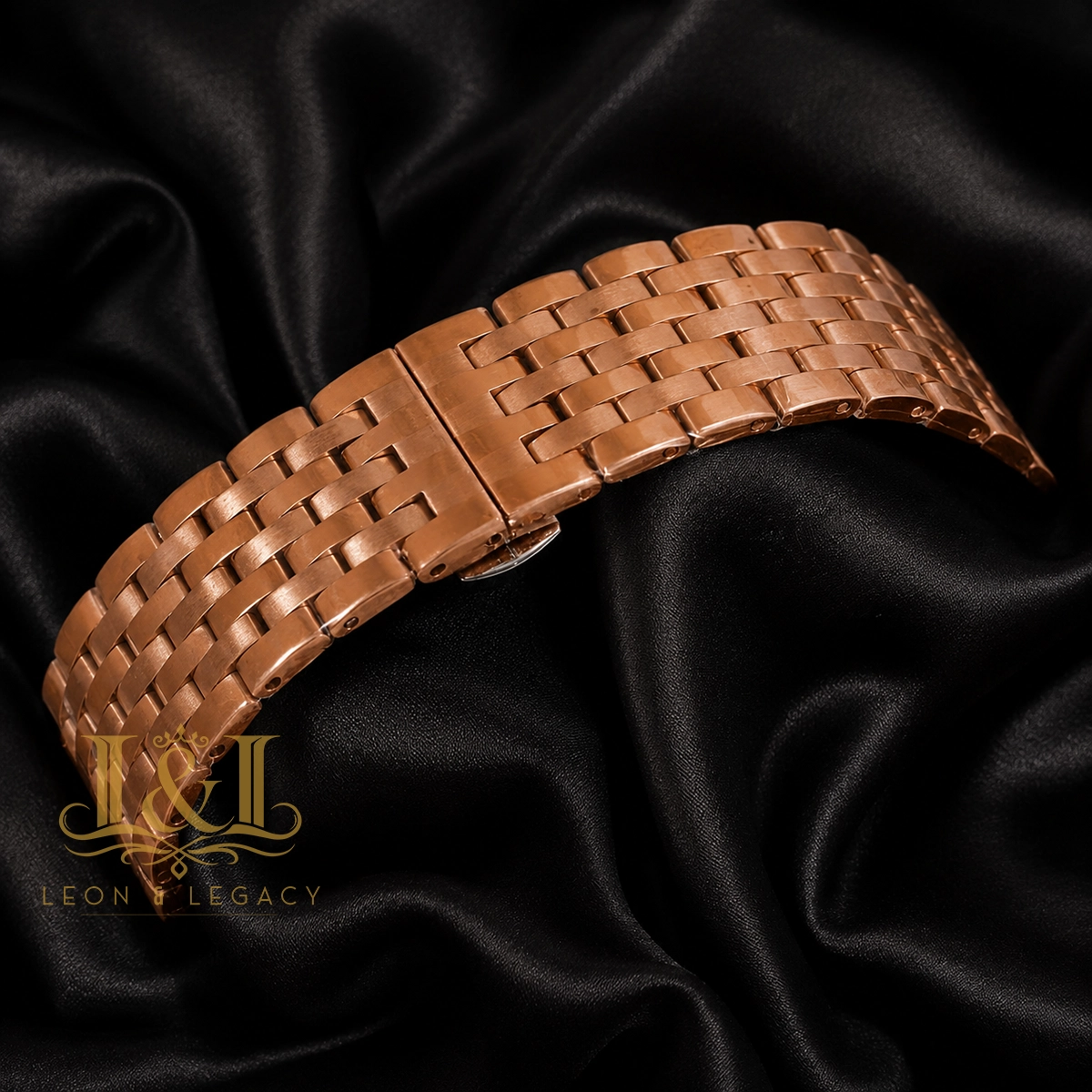 All Rose Gold Watch with Dial and Chain