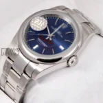 All Silver Blue Dial Automatic Watch
