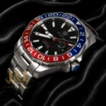 All Silver Watch with Black Dial
