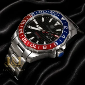 All Silver Watch with Black Dial