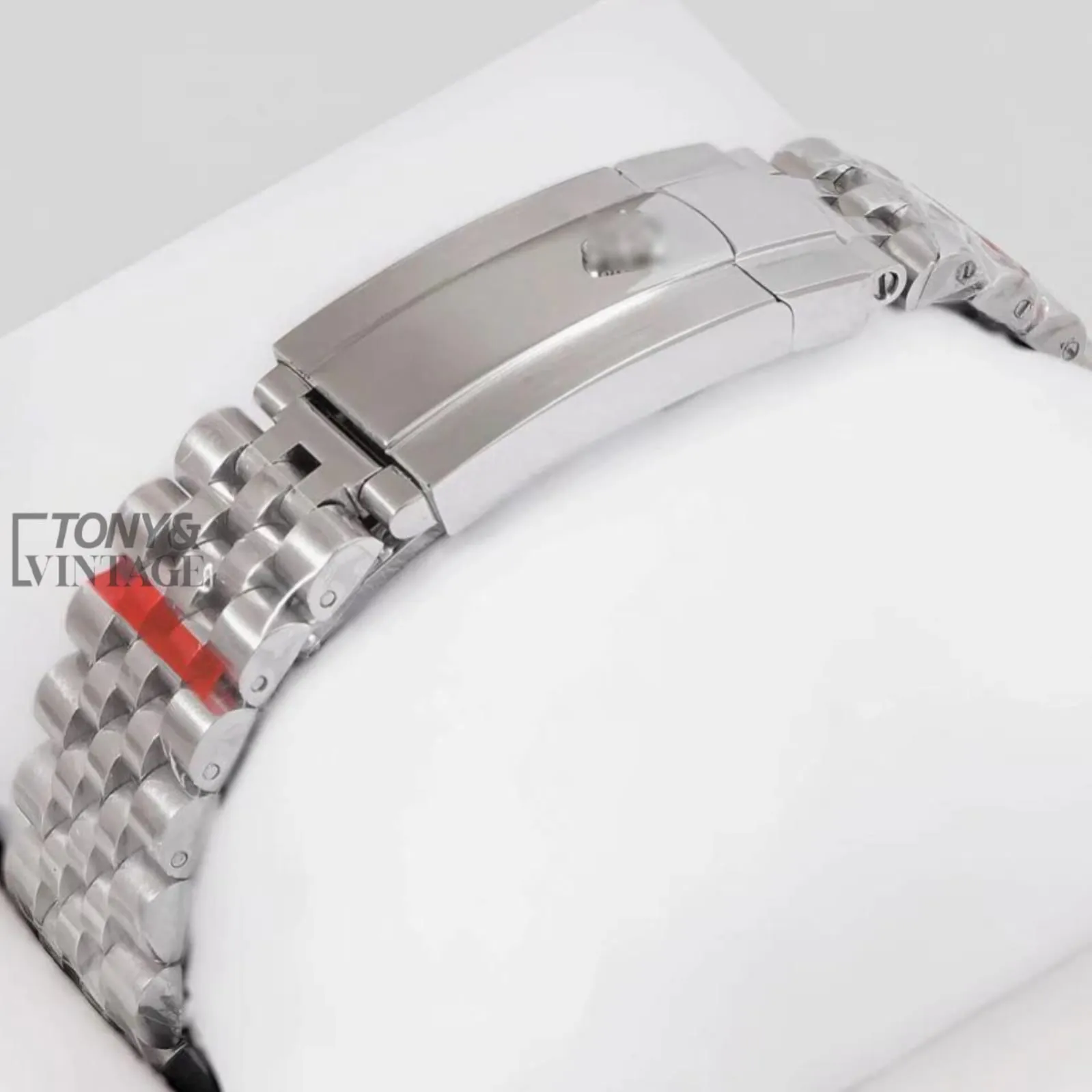 All Silver Watch with Dial and Stone Bezel