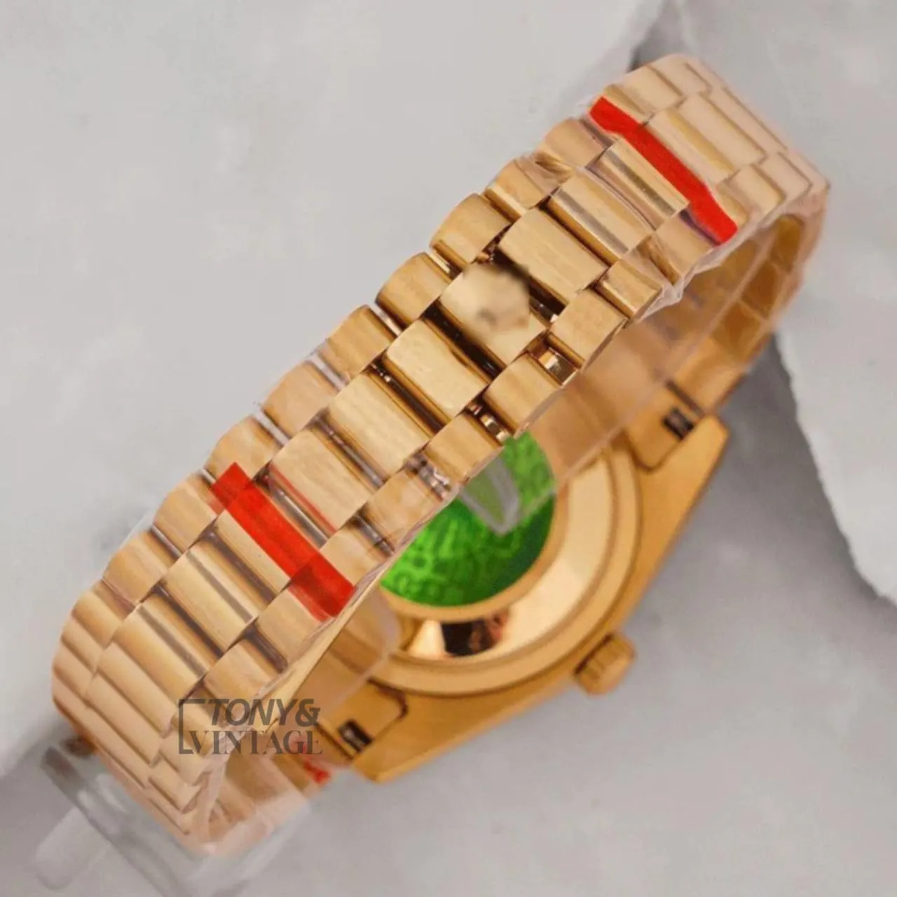 All Yellow Gold Dial Roman Figure Automatic Watch