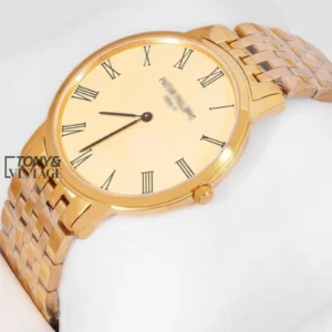 All Yellow Gold Watch with Dial and Chain