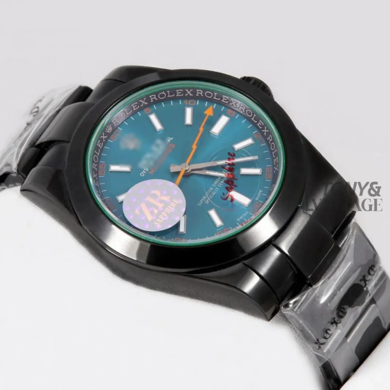 Black Sky Blue Dial Automatic Watch