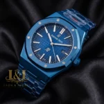 Blue Stainless Steel Blue Dial Chain Watch