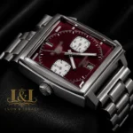 Calibre 11 Chronograph Silver Stainless Steel Watch with Red Dial