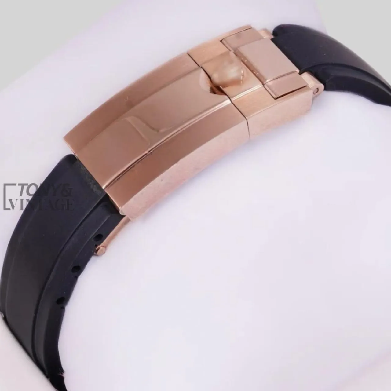 Chronograph 40 Rose Gold Case Brown Dial & Black Rubber Strap