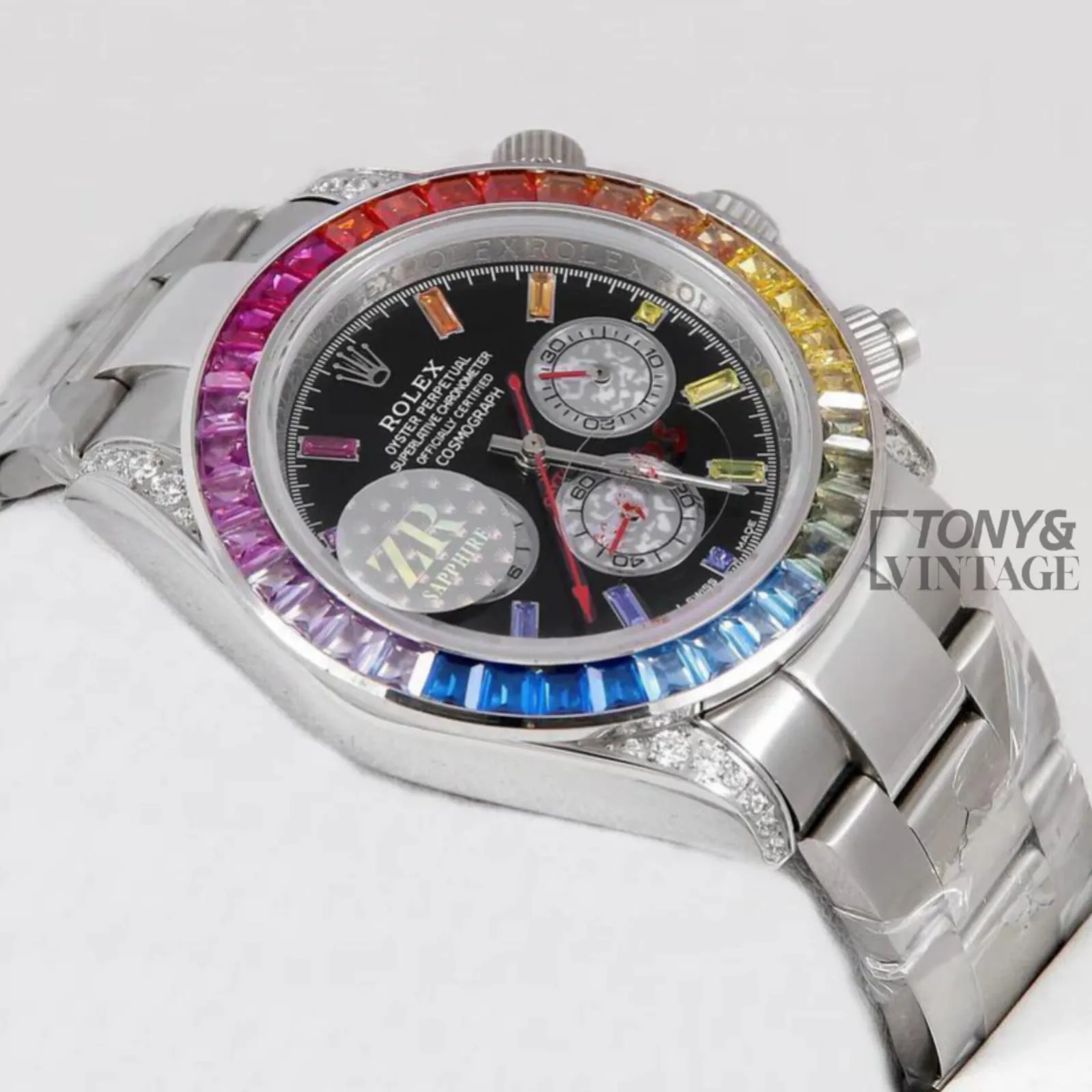 Chronograph 40 Silver Rainbow Edition With Black Dial