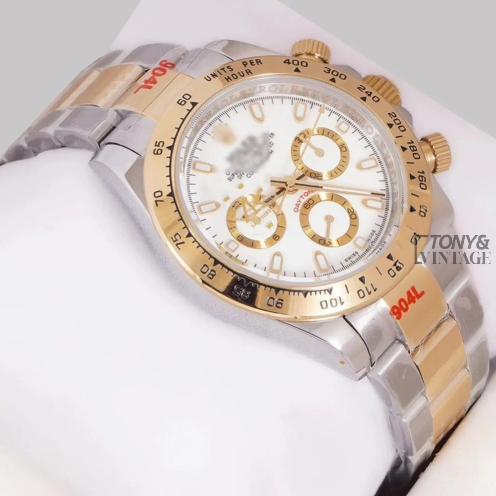 Chronograph 40 Two Tone Yellow Gold White Dial