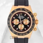 Chronograph 40 Yellow Gold Case with Black Dial & Rubber Strap