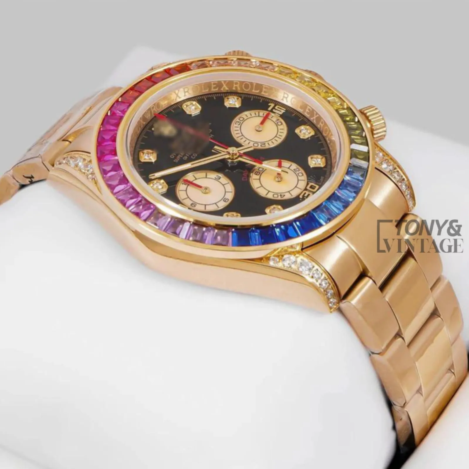 Chronograph 40 Yellow Gold Rainbow Edition Black Dial