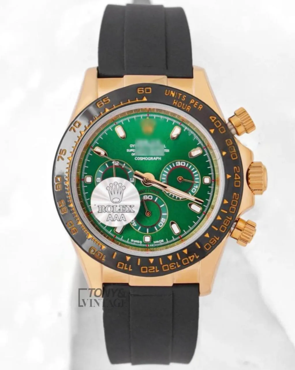 Chronograph-40mm-Rose-Gold-Case-Green-Dial-Black-Rubber-Strap1.webp