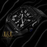 Chronograph All Black Watch With Dial and Strap