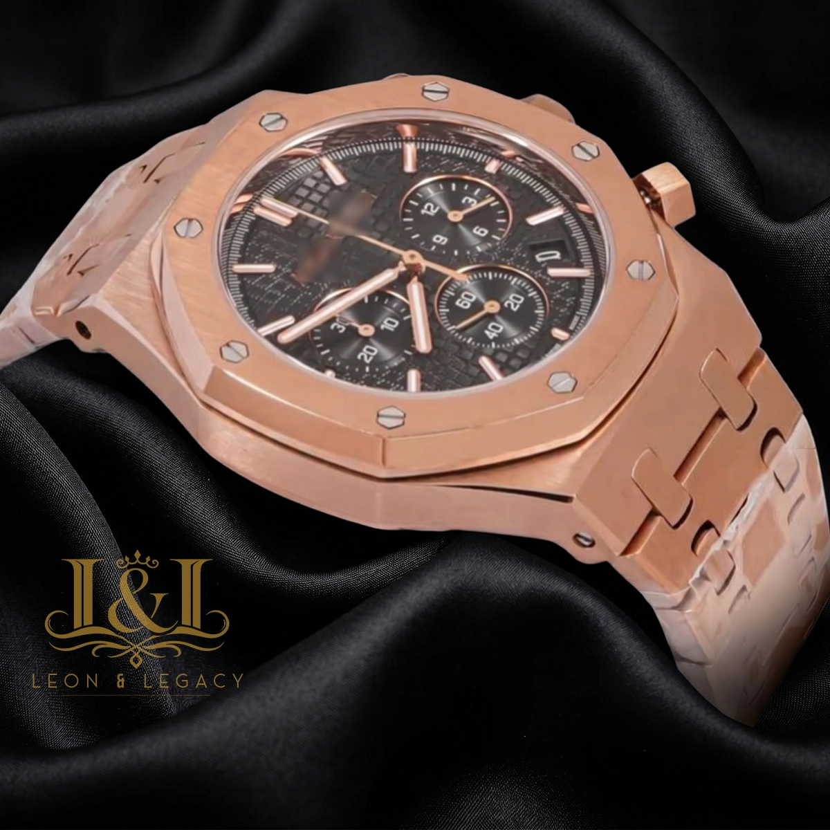 Chronograph Rose Gold Black Dial