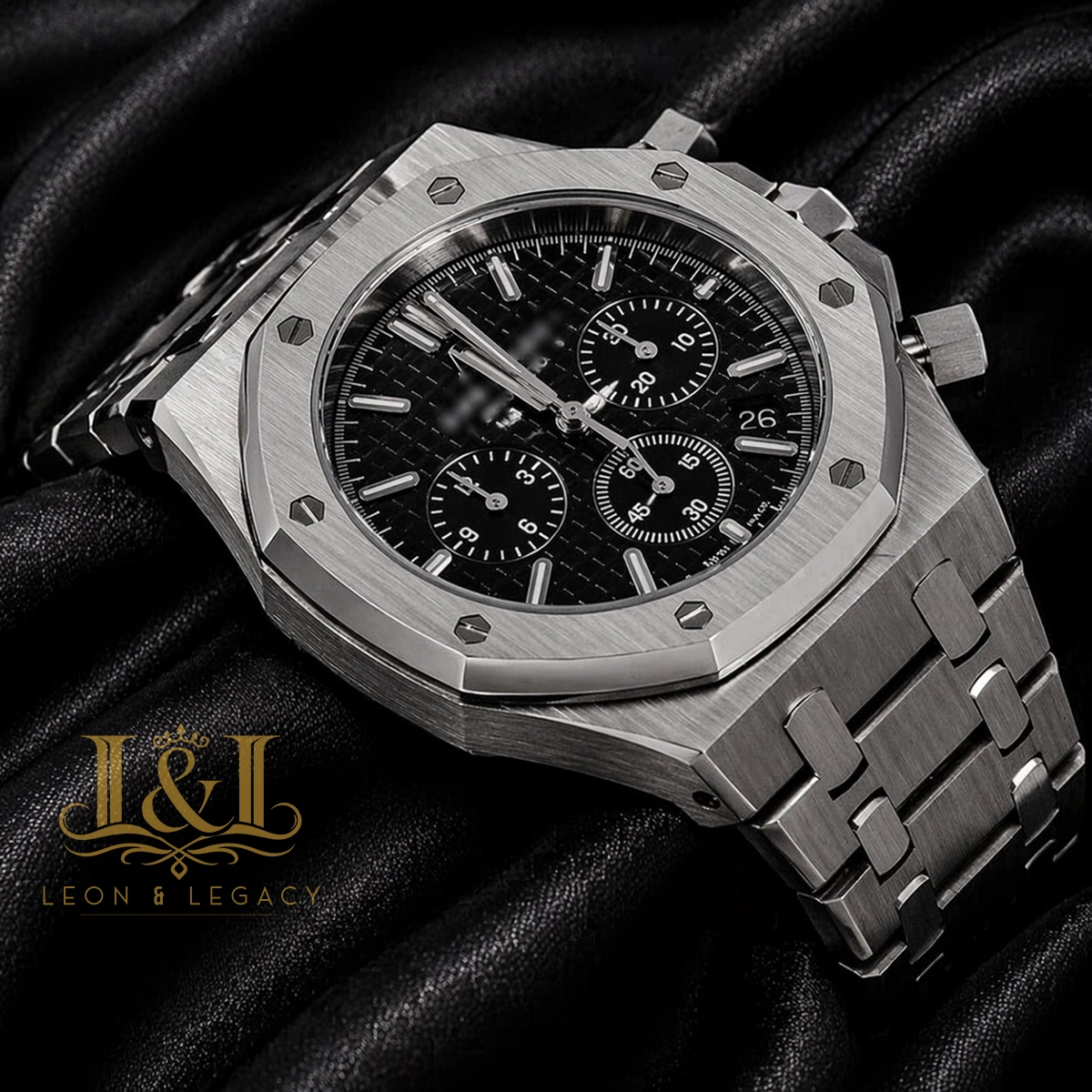 Chronograph Silver Black Dial