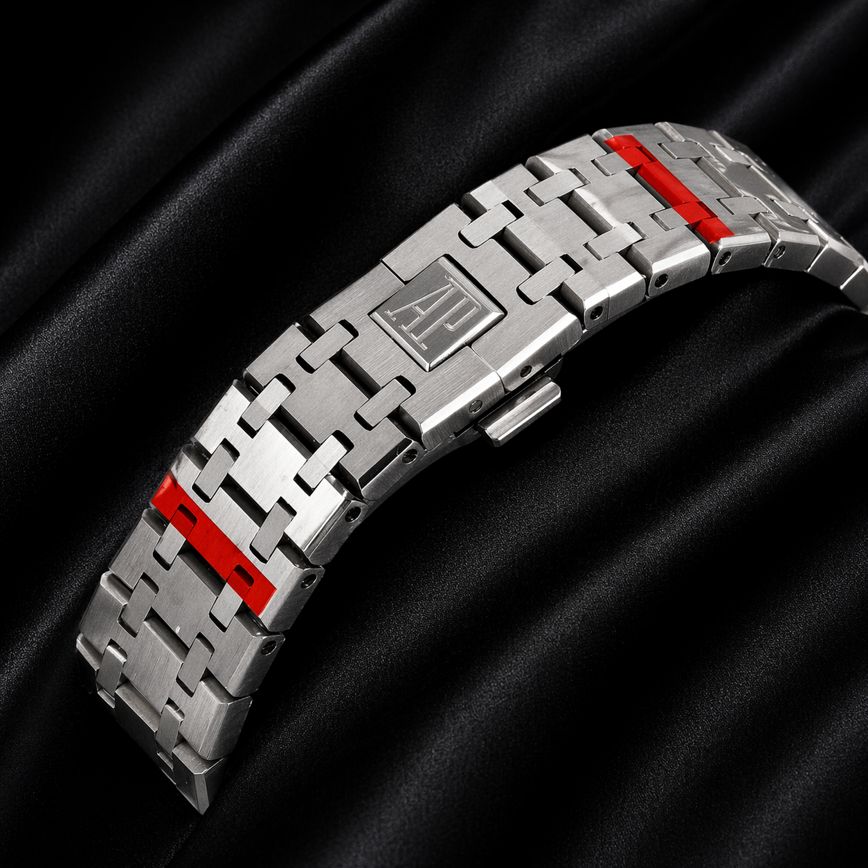 Chronograph Silver Blue Texture Dial Chain Watch