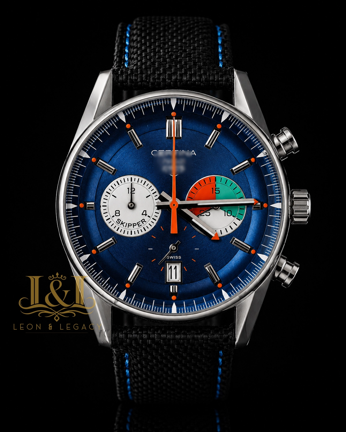 Chronograph Silver Case with Blue Dial and Black Leather Strap Watch1 copy TAG Heuer Carrera CBS2213.FN6002