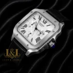 Chronograph Silver Watch With Dial and Strap