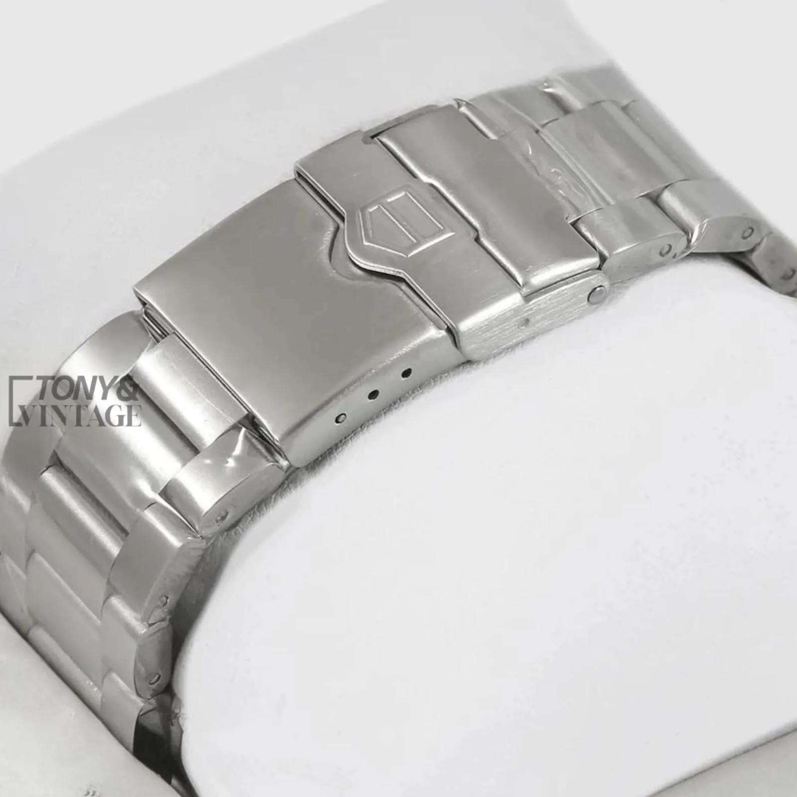 Chronograph Silver Watch with Blue Dial