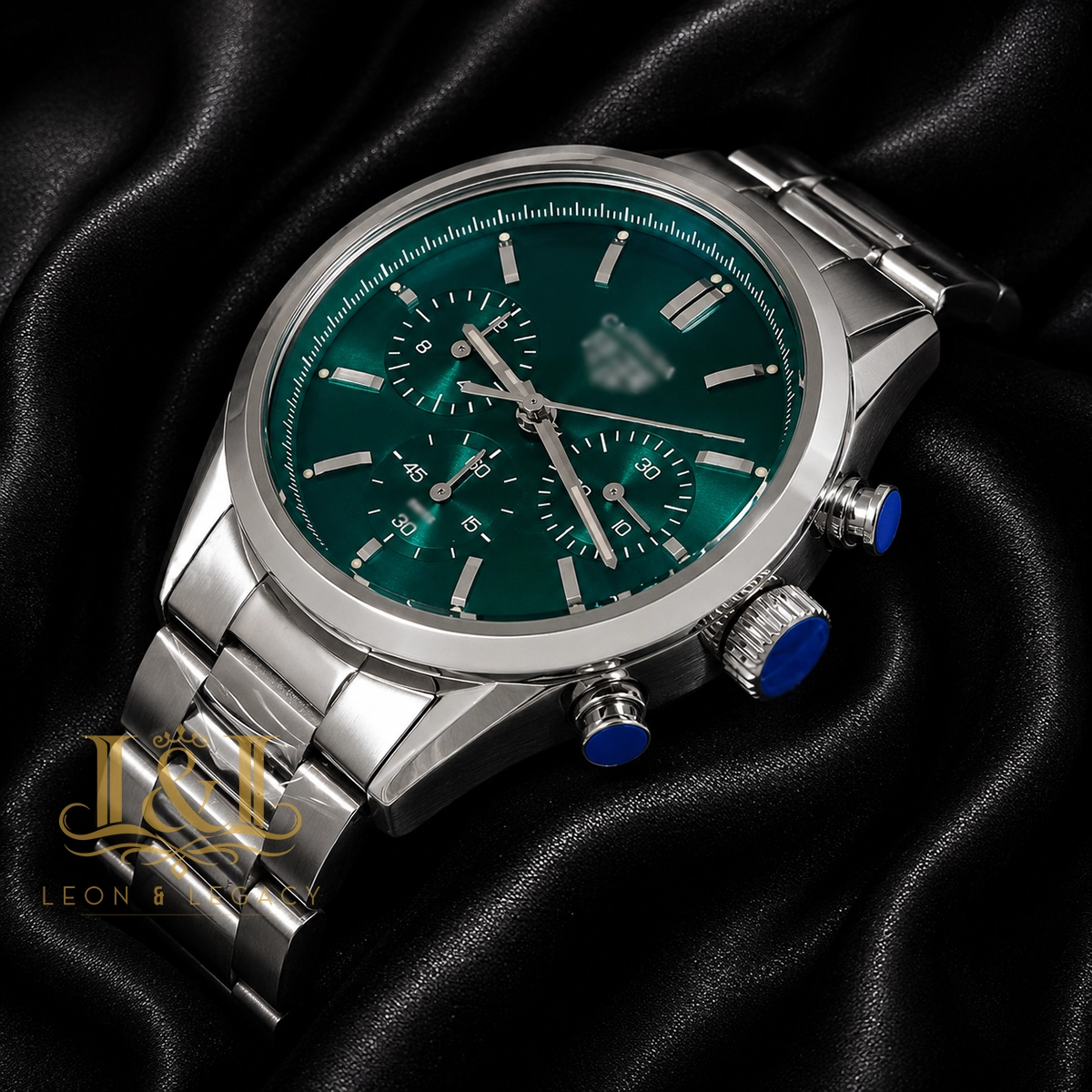 Chronograph Silver Watch with Green Dial1 copy TAG Heuer Carrera CBS2215.BA0053