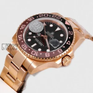 GMT 40 All Rose Gold Black Dial Automatic Watch