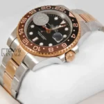 GMT 40 Two Tone Black Dial Automatic Watch