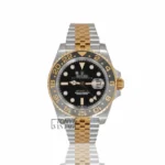 GMT 40 Two Tone Yellow Gold Automatic Watch with Black Dial & Bezel