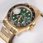GMT 40 Yellow Gold Green Dial Automatic Watch
