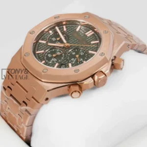 Oak Chronograph Rose Gold Green Dial