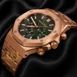 Oak Chronograph Rose Gold Green Dial