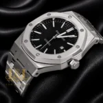 Oak Silver Black Dial