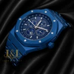 Perpetual Calendar Blue Dial Stainless Steel Chain Watch
