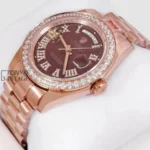 Rose Gold Chocolate Dial Automatic Watch