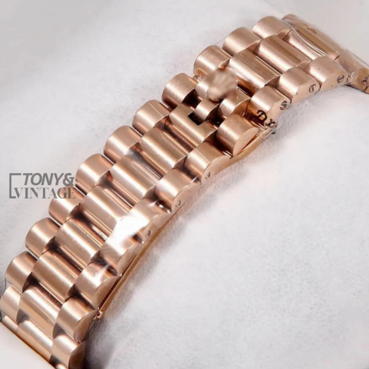 Rose Gold Fully Stoned Dial & Bezel Automatic Watch