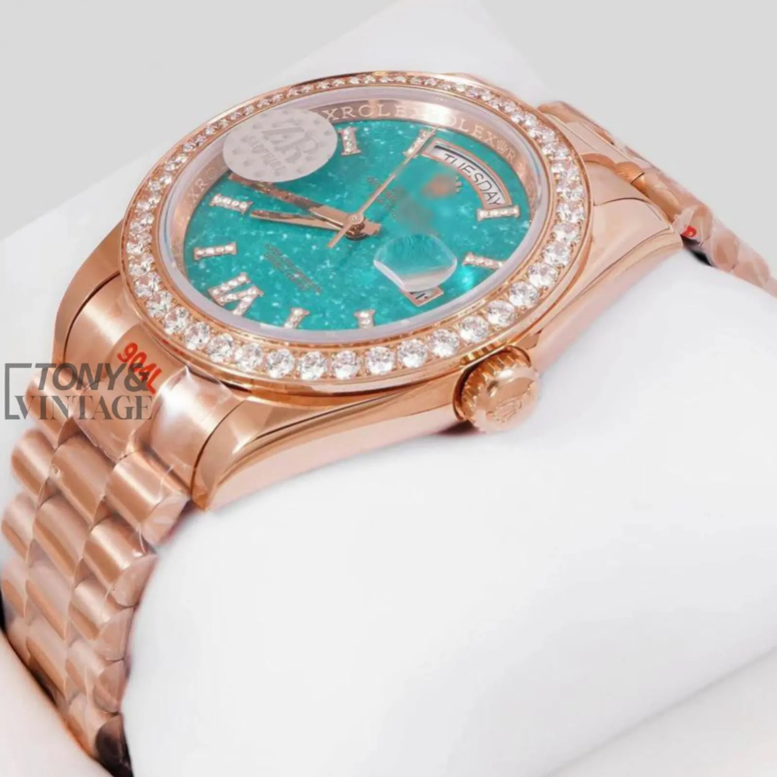 Rose-Gold-Ocean-Blue-Dial-Stone-Bezel-Automatic-Watch1.webp