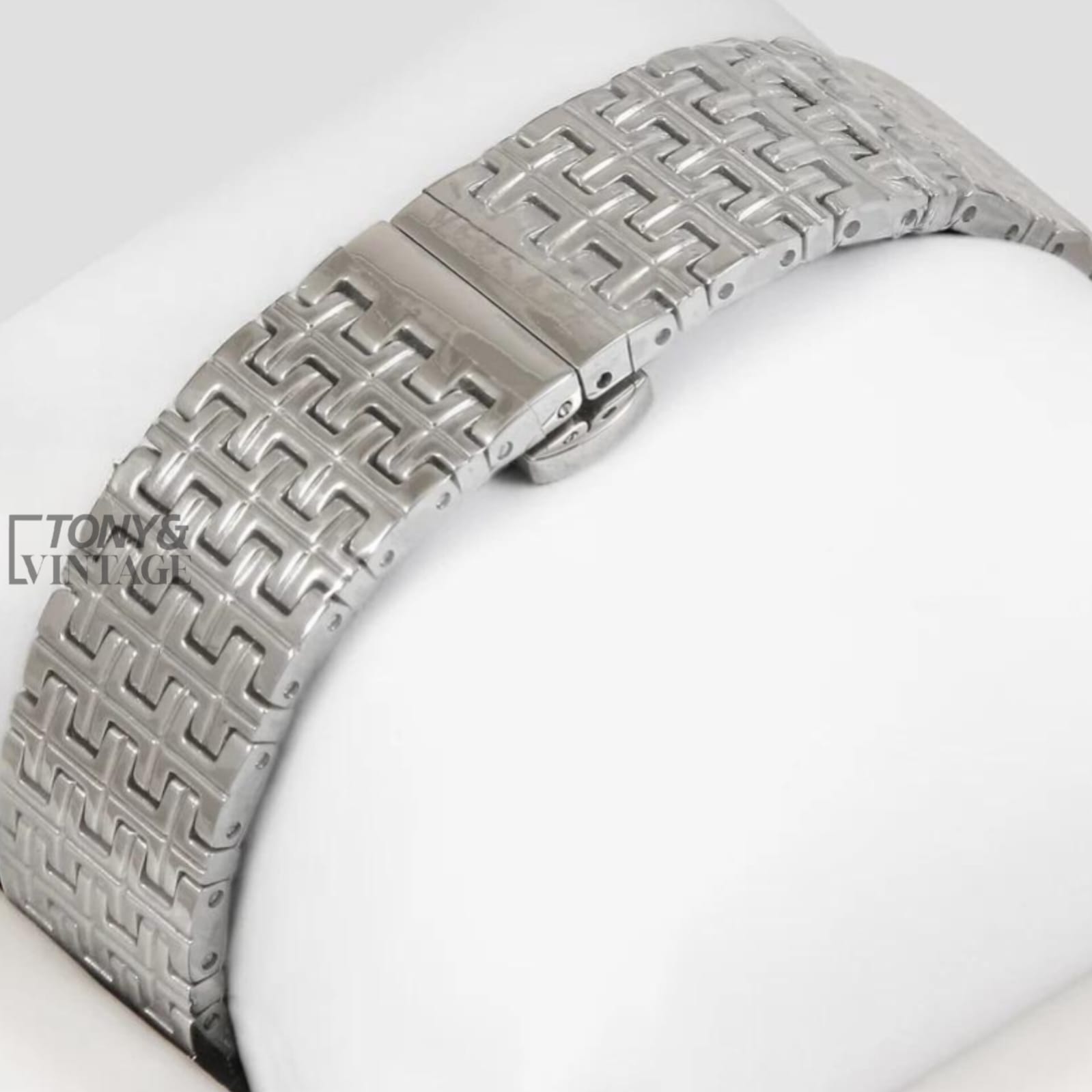 Silver With Black Dial Ladies Watch