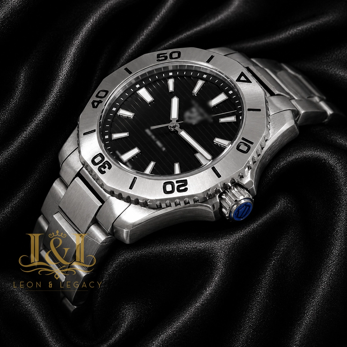 Silver Automatic Watch with Black Dial1.. copy