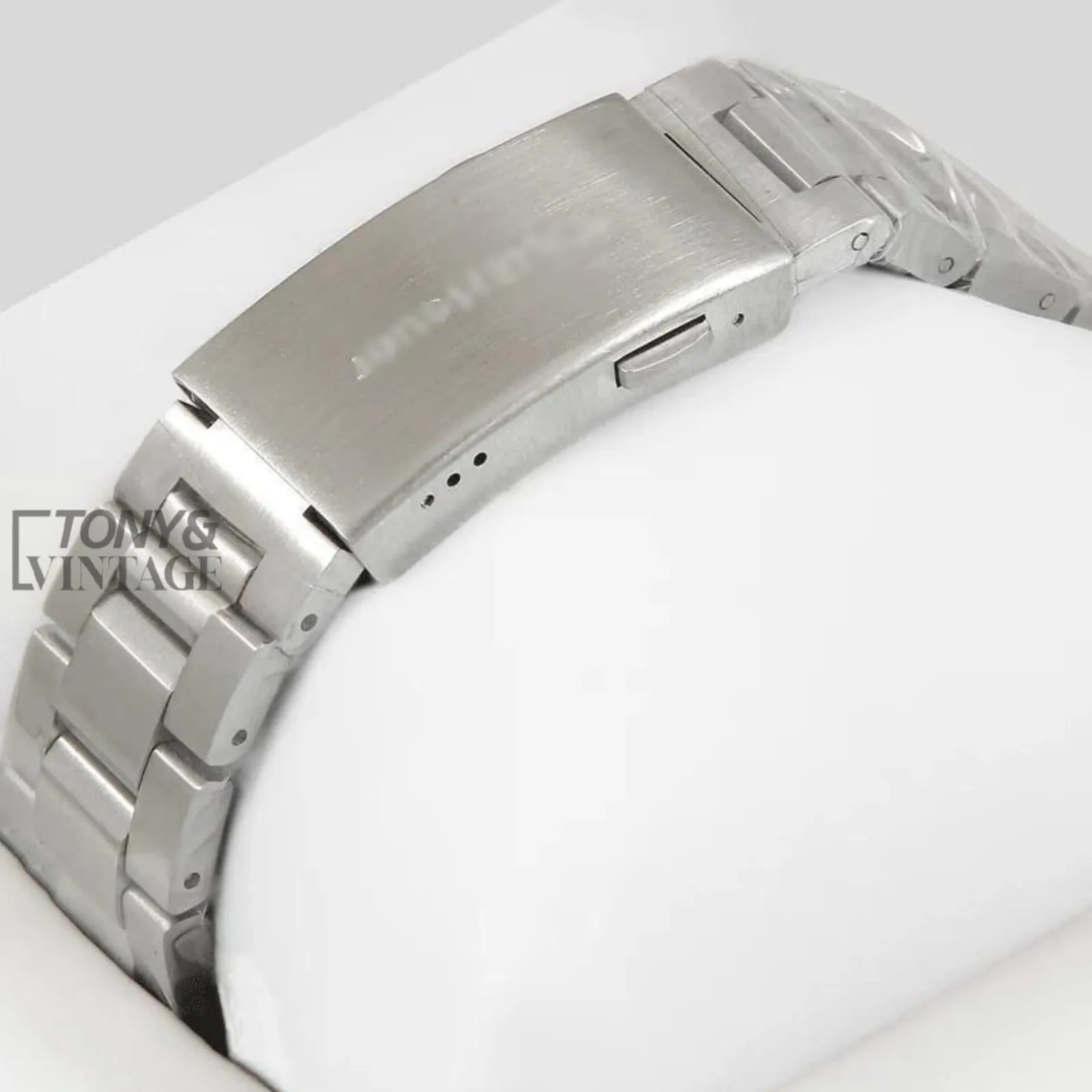 Silver Automatic Watch with Black Dial