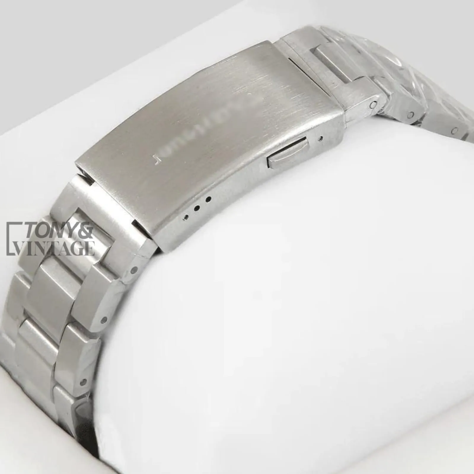 Silver Automatic Watch with Black Dial