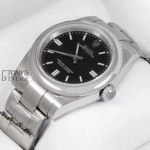 Silver Black Dial Automatic Watch