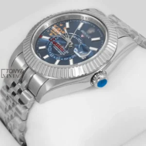 Silver Blue Dial Automatic Watch