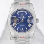 Silver Blue Dial & Fluted Bezel