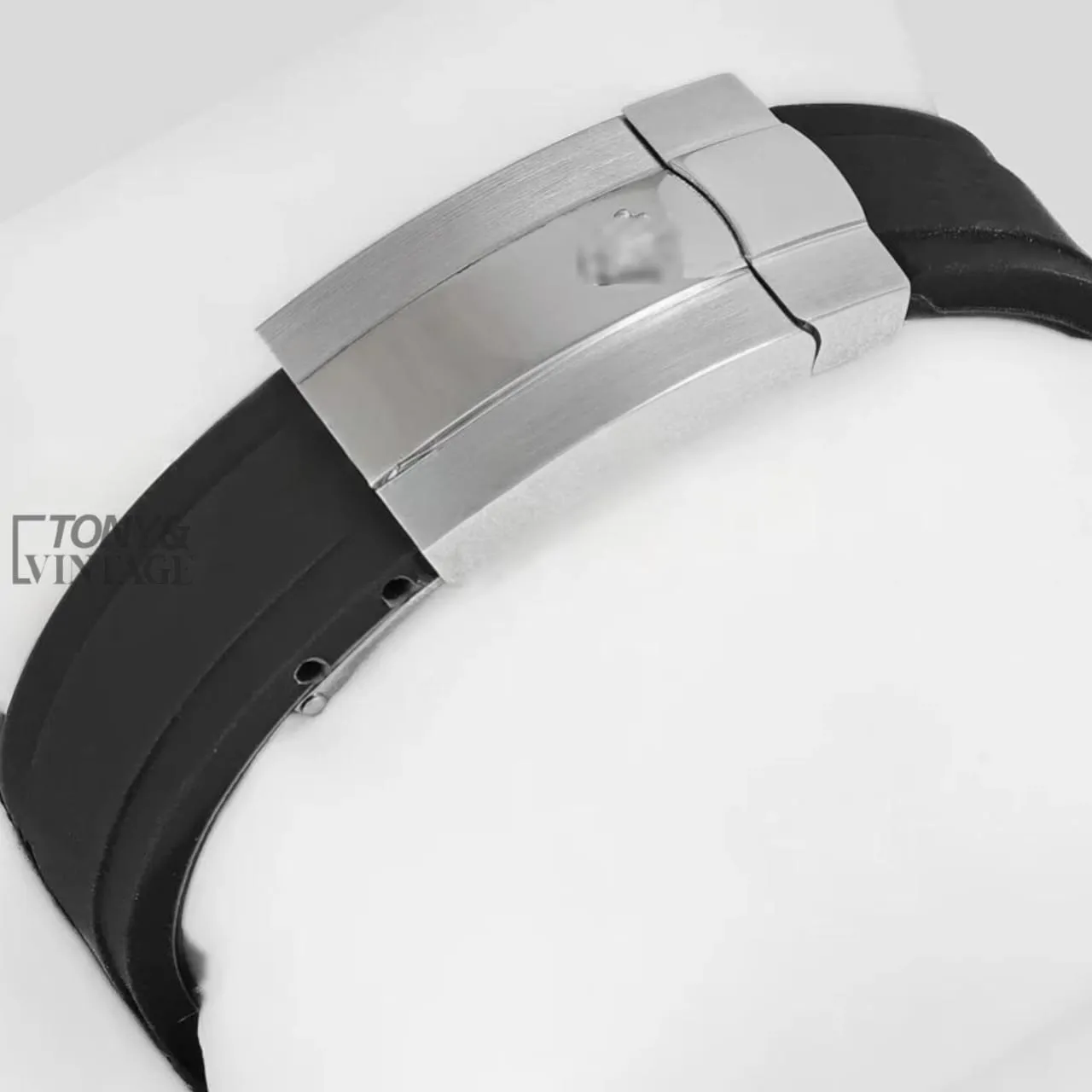 Silver Case Black Dial Automatic Watch