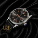Silver Case with Grey Dial & Black Rubber Strap Watch