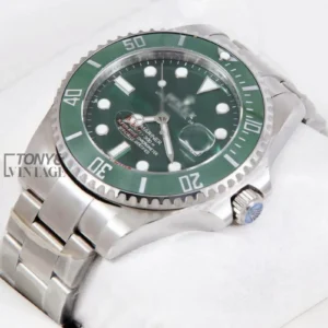 Silver Green Dial & Bezel Automatic Watch