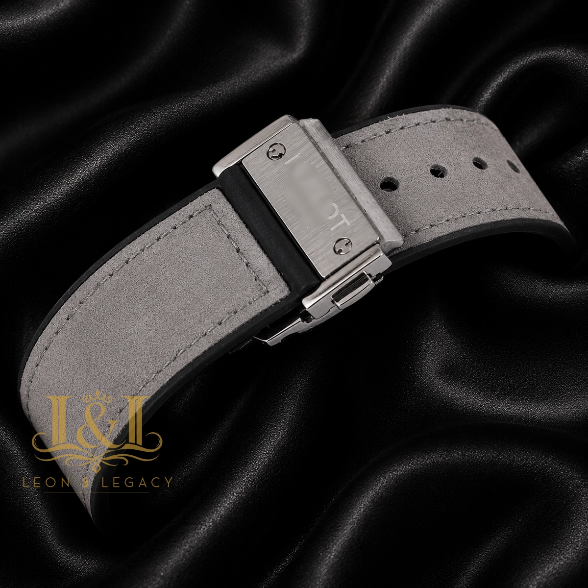 Silver Matte Automatic Watch With Skeleton Dial