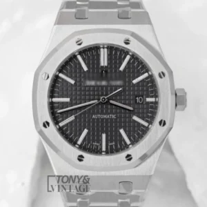 Silver Premium Black Dial PPF Automatic Watch